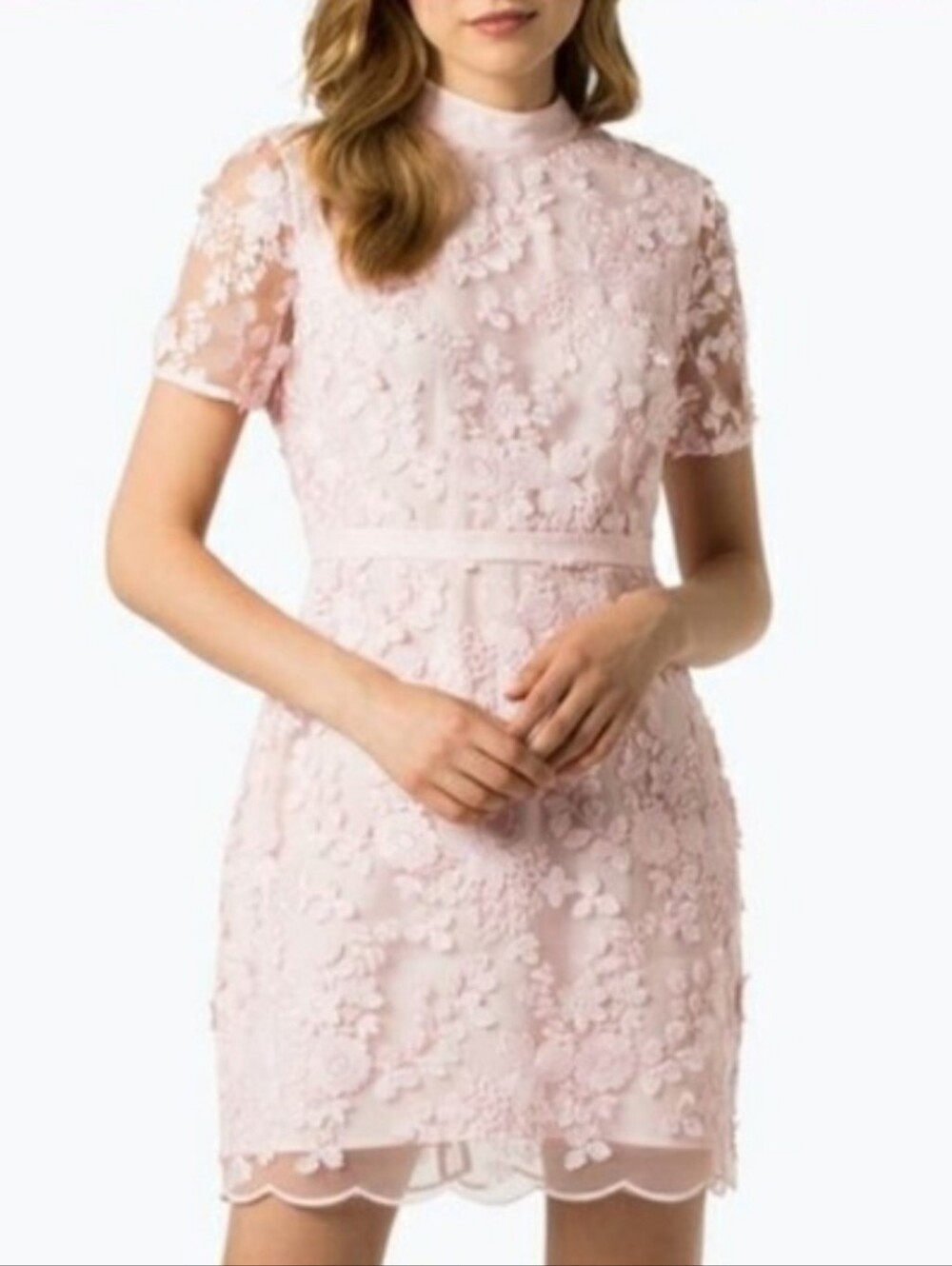 Ted Baker Lace Collar Dress In Pink